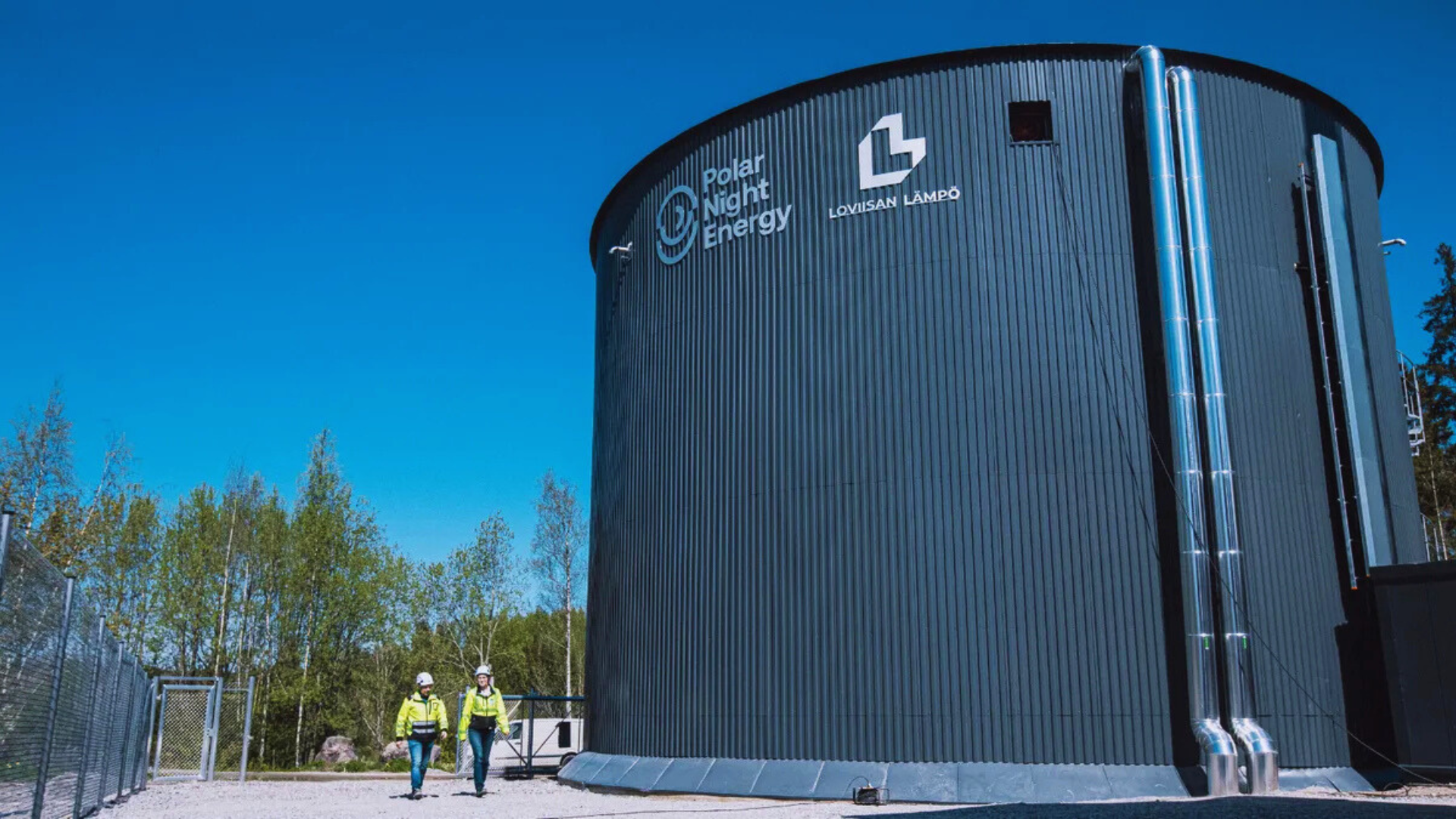 The new Polar Night Energy sand battery installed in Pornainen, a small municipality in southern Finland. Image Credit: Polar Night Energy.