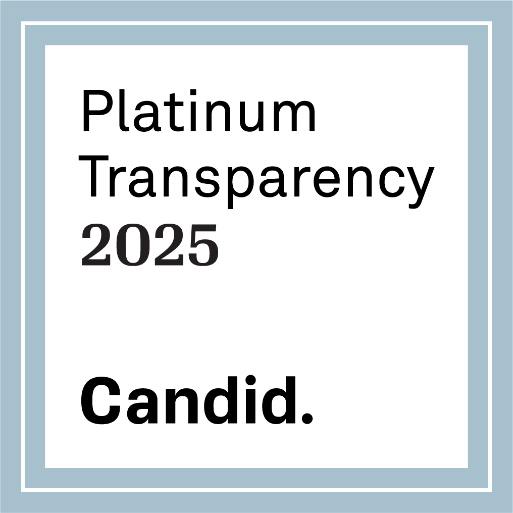 Platinum seal of transparency 2025 One Earth has been awarded the Platinum Seal of Transparency by Candid, the highest level of recognition.