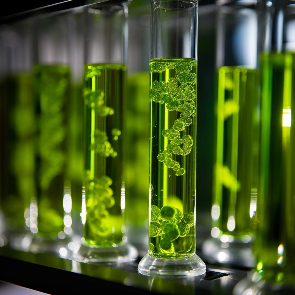 Test tubes of algae | biofuel. Photo | One Earth Test tubes of algae | biofuel. Photo | One Earth